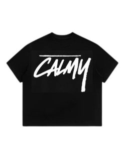 Áo Phông CALMY Local Brand Unisex Form Boxy Cotton Dày Dặn Basic Streetwear Màu Đen
