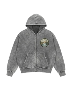 Áo khoác zip Calmy Vintage, thiết kế tối giản mang phong cách hoài cổ, chất liệu cao cấp, form dáng thoải mái cho Gen Z.