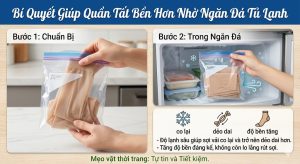 Mẹo tăng độ bền cho quần tất da bằng cách để ngăn đá tủ lạnh